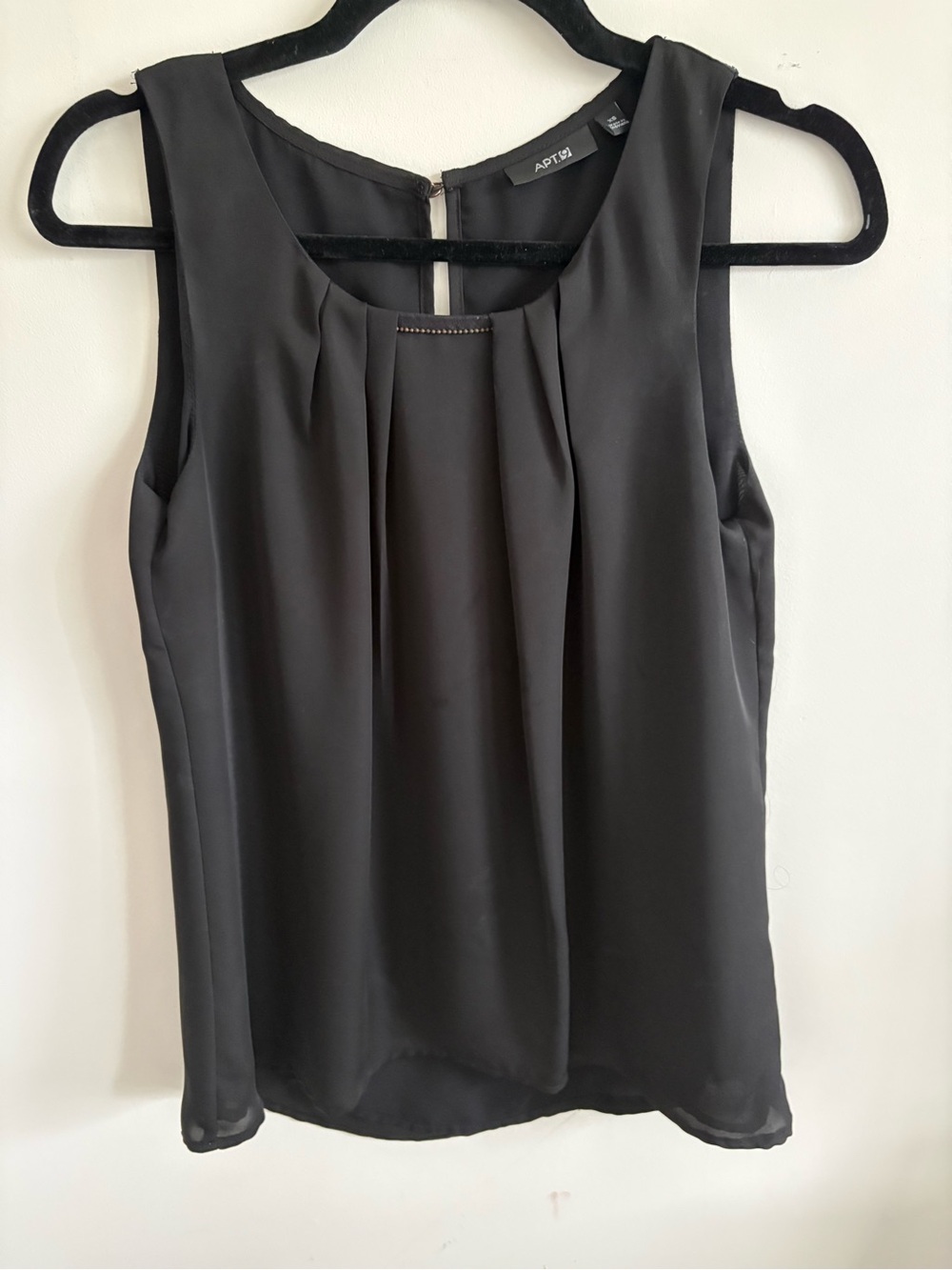 Apt. 9 Black Pleated Sleeveless Camisole